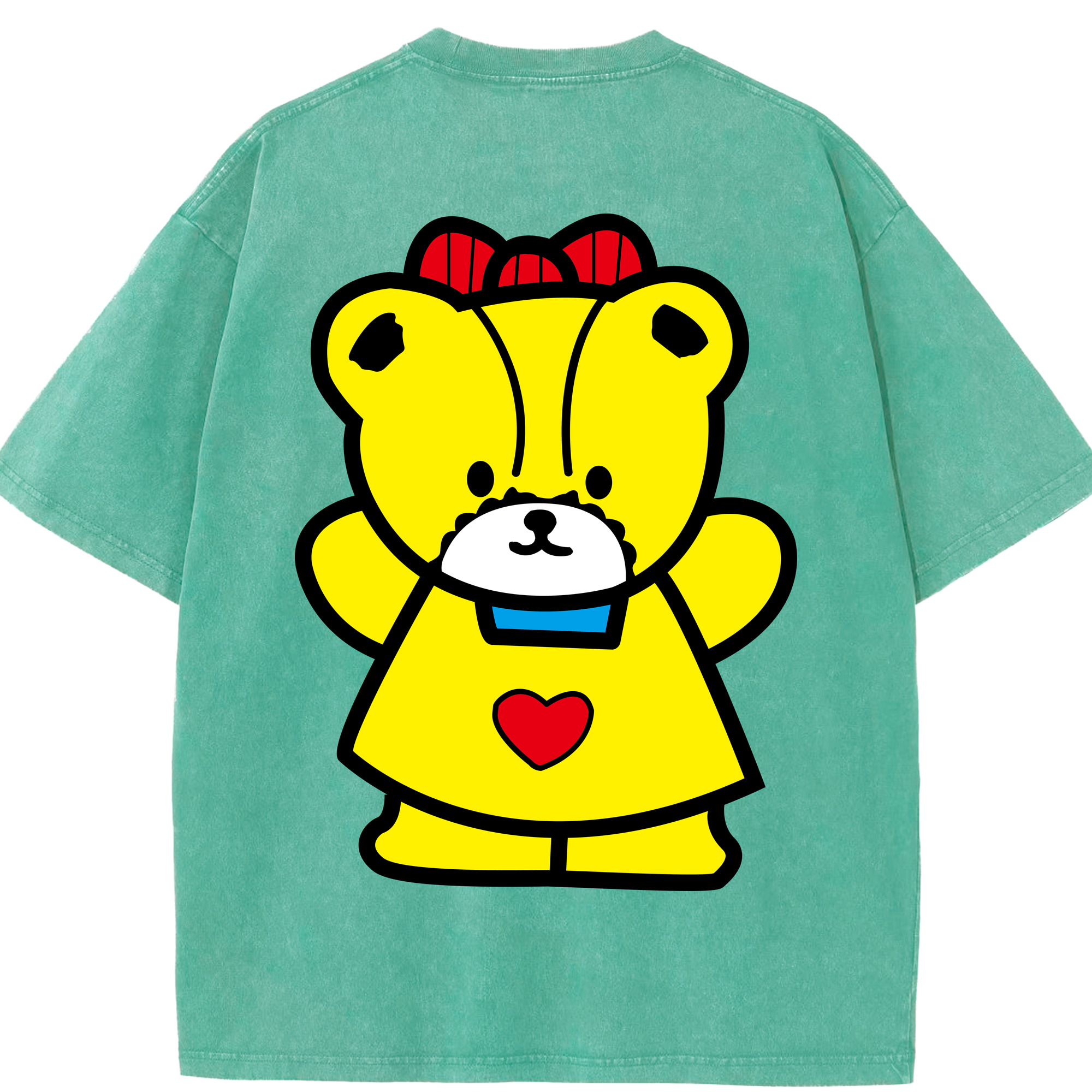 （画像用） Hello Kitty ハローキティ 綿100% ヴィンテージ風 半袖Tシャツ（背面プリント）